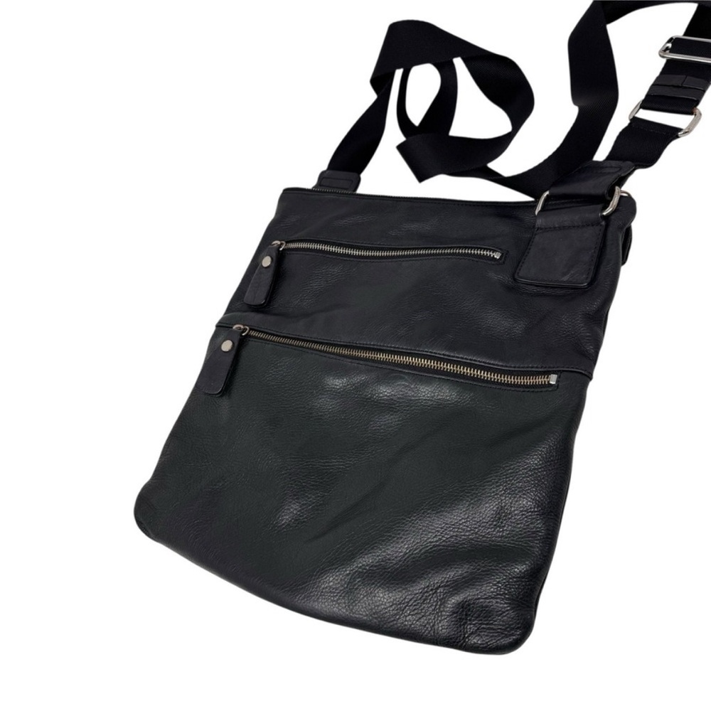 Black Leather Crossbody Bag